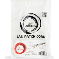 Патч-корд 0.5м FTP cat 6 CCA white Cablexpert (PP6-0.5M/W) Diawest