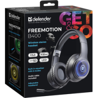 Навушники Defender FreeMotion B400 LED Bluetooth Black (63400) Diawest