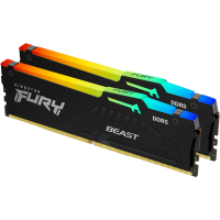 Модуль пам'яті для комп'ютера DDR5 16GB (2x8GB) 5600 MHz FURY Beast RGB Kingston Fury (ex.HyperX) (KF556C36BBEAK2-16) Diawest