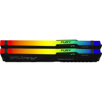 Модуль пам'яті для комп'ютера DDR5 16GB (2x8GB) 5600 MHz FURY Beast RGB Kingston Fury (ex.HyperX) (KF556C36BBEAK2-16) Diawest