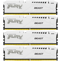 Модуль пам'яті для комп'ютера DDR5 128GB (4x32GB) 5600 MHz FURY Beast White Kingston Fury (ex.HyperX) (KF556C40BWK4-128) Diawest