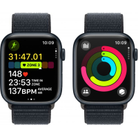 Смарт-годинник Apple Watch Series 9 GPS 45mm Midnight Aluminium Case with Midnight Sport Loop (MR9C3QP/A) Diawest