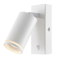 Світильник точковий Videx під лампу GU10 SPF05E настінний з кнопкою білий (VL-SPF05E-W) Diawest