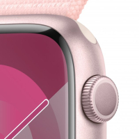 Смарт-годинник Apple Watch Series 9 GPS 45mm Pink Aluminium Case with Light Pink Sport Loop (MR9J3QP/A) Diawest