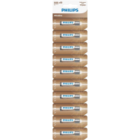 Батарейка Philips AАА Entry Alkaline, лужна, стрічка 10 шт (LR03AL10S/10) Diawest