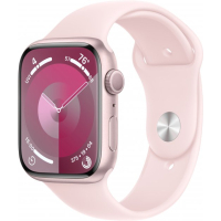 Смарт-годинник Apple Watch Series 9 GPS 45mm Pink Aluminium Case with Light Pink Sport Band - S/M (MR9G3QP/A) Diawest