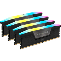 Модуль пам'яті для комп'ютера DDR5 96GB (4x24GB) 6000 MHz Vengeance RGB Black Corsair (CMH96GX5M4B6000C30) Diawest