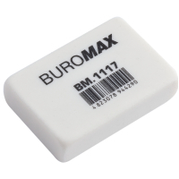Гумка Buromax М прямокутна 32x22x8 мм біла (BM.1117) (продается по 60 шт) Diawest