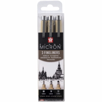 Лайнер Sakura Набір Pigma Micron 3 шт (08-10-12) Чорний (8712079459512) Diawest