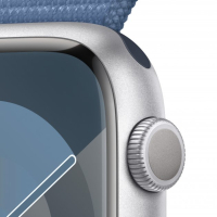 Смарт-годинник Apple Watch Series 9 GPS 45mm Silver Aluminium Case with Winter Blue Sport Loop (MR9F3QP/A) Diawest