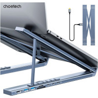 Порт-реплікатор Choetech USB-C 7-in-1 (HDMI/PD/картридер/USB-A/USB-C) Docking Station (HUB-M48-GY) Diawest