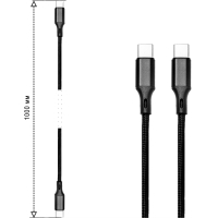 Дата кабель USB-C to USB-C 1.0m SC-230a black XoKo (XOKO SC-230a-BK) Diawest