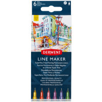 Лайнер Derwent набір Line Maker Colour 6 шт, кольорові (5028252595971) Diawest