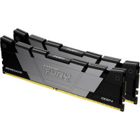 Модуль пам'яті для комп'ютера DDR4 64GB (2x32GB) 3600 MHz Renegade Black Kingston Fury (ex.HyperX) (KF436C18RB2K2/64) Diawest