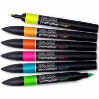 Маркер Winsor&Newton набір двосторонніх маркерів Неон, 6 шт (884955070611) Diawest