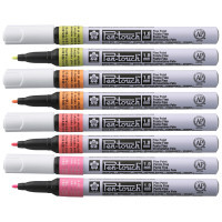 Маркер Sakura Pen-Touch Жовтий, флуоресцентний, тонкий (FINE) 1мм (084511322707) Diawest