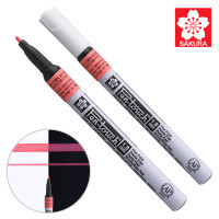 Маркер Sakura Pen-Touch Червоний, флуоресцентний, тонкий (FINE) 1мм (084511322721) Diawest