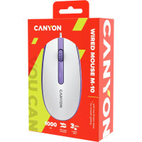 Мишка Canyon M-10 USB White Lavender (CNE-CMS10WL) Diawest