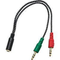 Перехідник XoKo AC-007 2x3.5-мм jack(F) - 3.5-мм 4pin jack(M) (XOKO AC-007) Diawest