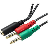 Перехідник XoKo AC-007 2x3.5-мм jack(F) - 3.5-мм 4pin jack(M) (XOKO AC-007) Diawest