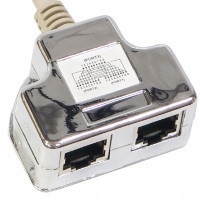 Розгалужувач витої пари, UTP, cat.5e, 1*Male/RJ45-2*Femail/RJ45 Hypernet (YT4-U2-U2) Diawest