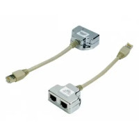 Розгалужувач витої пари, UTP, cat.5e, 1*Male/RJ45-2*Femail/RJ45 Hypernet (YT4-U2-U2) Diawest