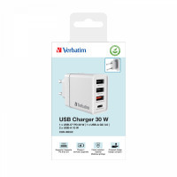 Зарядний пристрій Verbatim USB 30W PD3.0 4-ports white (49701) Diawest