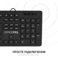 Клавіатура OfficePro SK276 USB Black (SK276) Diawest