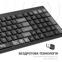 Клавіатура OfficePro SK985B Wireless/Bluetooth Black (SK985B) Diawest