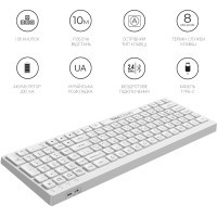 Клавіатура OfficePro SK985W Wireless/Bluetooth White (SK985W) Diawest