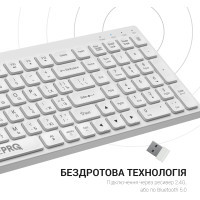 Клавіатура OfficePro SK985W Wireless/Bluetooth White (SK985W) Diawest