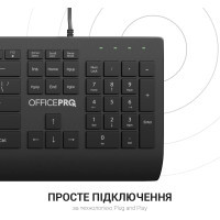 Клавіатура OfficePro SK360 USB Black (SK360) Diawest