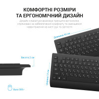 Клавіатура OfficePro SK360 USB Black (SK360) Diawest