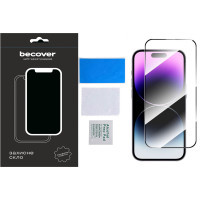 Скло захисне BeCover Apple iPhone 15 Pro Black (710593) Diawest