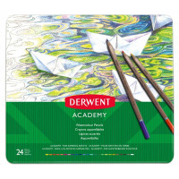 Олівці кольорові Derwent Academy Watercolour акварельні 24 кол., в метал. коробці (5028252269919) Diawest