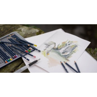 Олівці кольорові Derwent Watercolour акварельні, 24 кол. в метал. коробці (5010255784520) Diawest