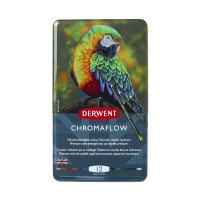 Олівці кольорові Derwent Chromaflow 12 кол. у металевому пеналі (5028252616119) Diawest