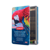 Олівці кольорові Derwent Chromaflow 12 кол. у металевому пеналі (5028252616119) Diawest