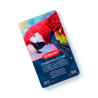 Олівці кольорові Derwent Chromaflow 12 кол. у металевому пеналі (5028252616119) Diawest