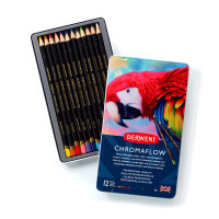 Олівці кольорові Derwent Chromaflow 12 кол. у металевому пеналі (5028252616119) Diawest