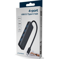 Концентратор Gembird 4 ports USB 3.1,USB-C, USB-C PD (UHB-CM-U3P4P-01) Diawest