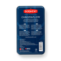 Олівці кольорові Derwent Chromaflow 24 кол. у металевому пеналі (5028252616133) Diawest