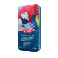 Олівці кольорові Derwent Chromaflow 24 кол. у металевому пеналі (5028252616133) Diawest