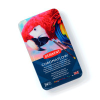 Олівці кольорові Derwent Chromaflow 24 кол. у металевому пеналі (5028252616133) Diawest