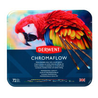 Олівці кольорові Derwent Chromaflow 72 кол. у металевому пеналі (5028252627535) Diawest