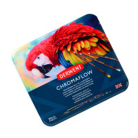 Олівці кольорові Derwent Chromaflow 72 кол. у металевому пеналі (5028252627535) Diawest