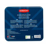 Олівці кольорові Derwent Chromaflow 72 кол. у металевому пеналі (5028252627535) Diawest