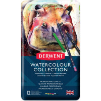 Олівці кольорові Derwent Watercolour Collection, акварельні 12 кол. в метал. коробці, (5028252097505) Diawest