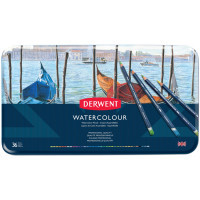 Олівці кольорові Derwent Watercolour акварельні, 36 кол. в метал. коробці (5010255784537) Diawest