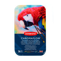 Олівці кольорові Derwent Chromaflow 36 кол. у металевому пеналі (5028252627498) Diawest